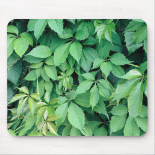 Green Grape Leaves Mouse Pad