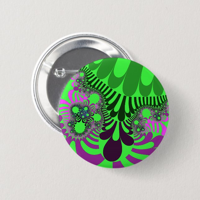 Green Grape Mod 6 Cm Round Badge (Front & Back)