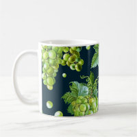 Green Grape: Watercolor Dark Pattern