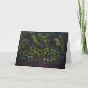 Green Grapes Greeting Card