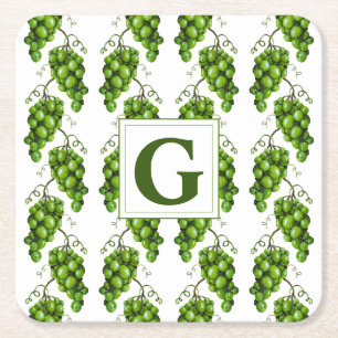 Green Grapes Paper Coasters