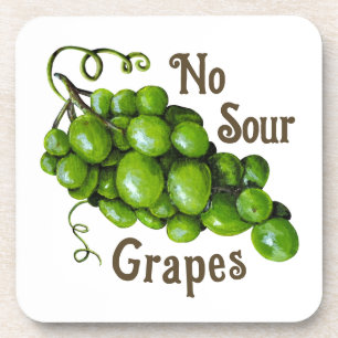 Green Grapes Plastic Coaster