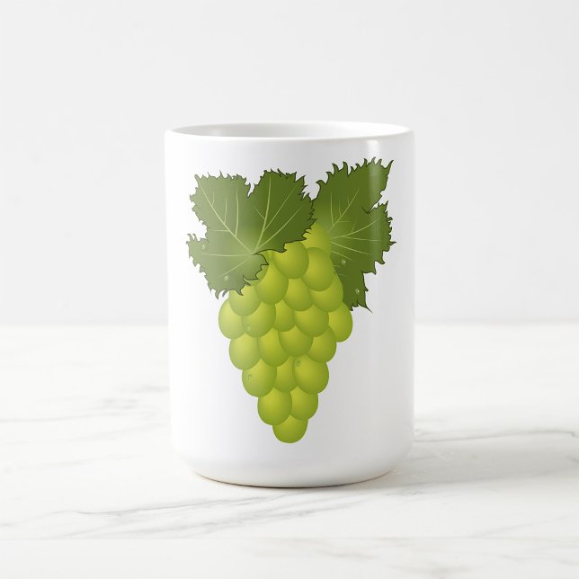 Green Grapes Vine Leaves Fresh Fruit Coffee Mug (Creator Uploaded)