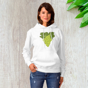Green Grapes Vine Leaves Fresh Fruit Hoodie