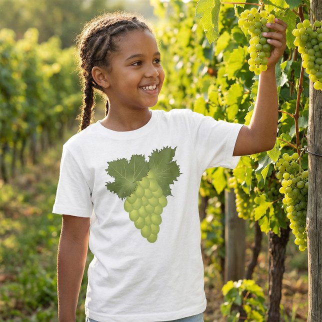 Green Grapes Vine Leaves Fresh Fruit T-Shirt (Creator Uploaded)
