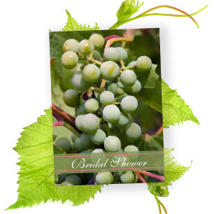 Green Grapes Vineyard Bridal Shower Invitation
