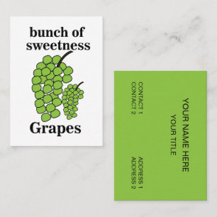 Green Grapes Vineyard Business Card
