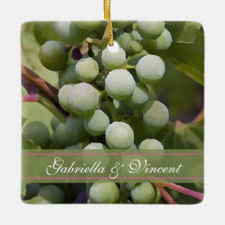 Green Grapes Vineyard Wedding Ceramic Tree Decoration