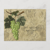 Green Grapes Vineyard Wedding Event Save The Date
