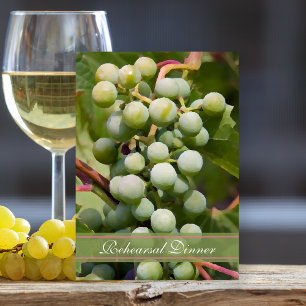 Green Grapes Vineyard Wedding Rehearsal Dinner Invitation