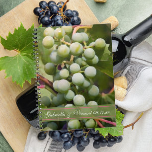Green Grapes Vineyard Wedding Spiral Notebook