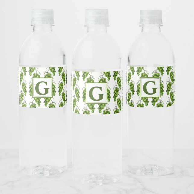 Green Grapes Water Bottle Labels (Bottles)