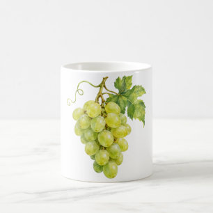 Green Grapes with a Vine Leaf Coffee Mug