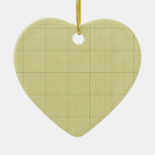 Green Graph Paper Ceramic Tree Decoration