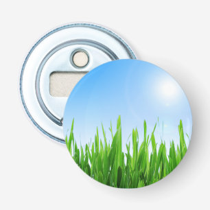 Green Grass And Sky Banner Bottle Opener