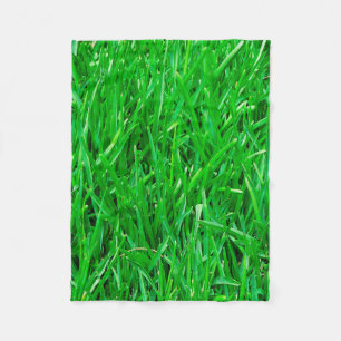 Green Grass Background Fleece Blanket