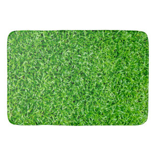 Green grass bath mat