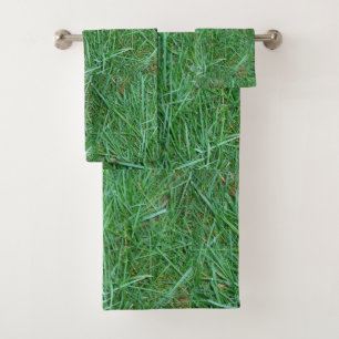 Green Grass Bath Towel Set