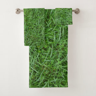 Green Grass Bath Towel Set
