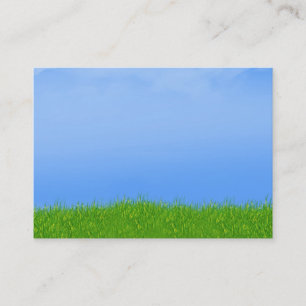 Green Grass & Blue Sky Background Business Card