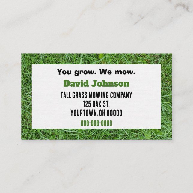 Green Grass Business Card (Front)