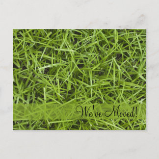 Green Grass Change of Address Announcement Postcard