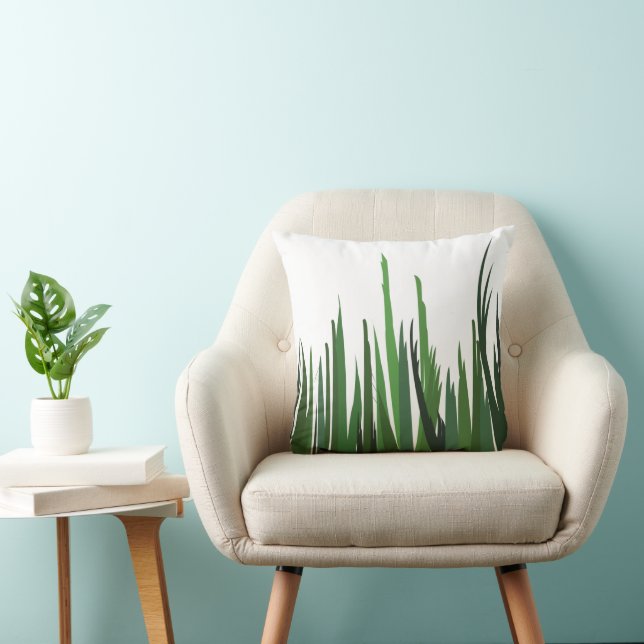 Green Grass Decorative Cushion (Chair)