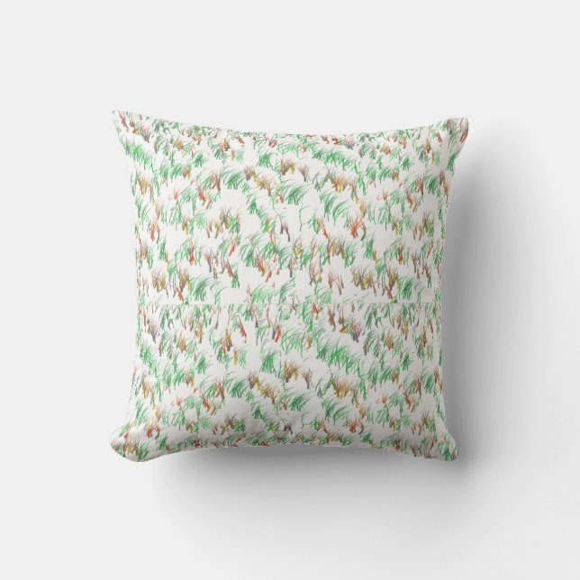 Green Grass Design Pillow (Front)