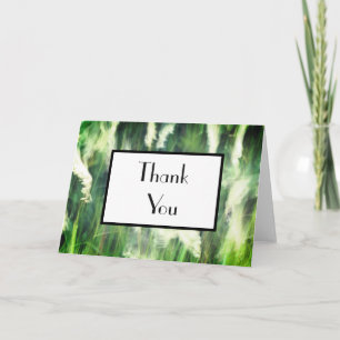Green Grass Dreamy Thank You Greeting Card