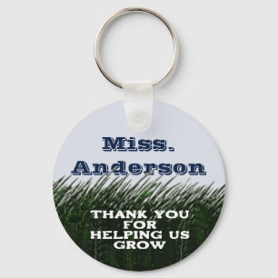 Green Grass Elementary School Teacher Appreciation Key Ring
