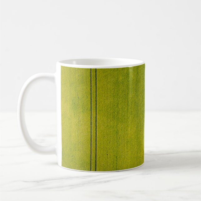 Green grass field coffee mug (Left)