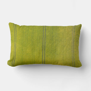 Green grass field lumbar cushion