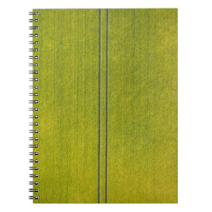 Green grass field notebook