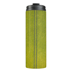 Green grass field thermal tumbler