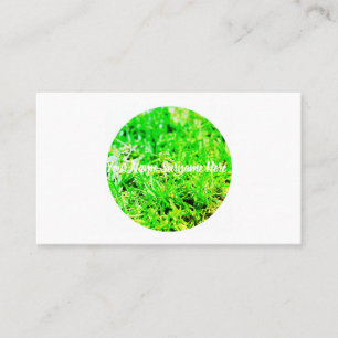 Green Grass Lawn Organic Feel Business Card