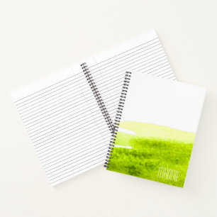Green grass lime watercolor minimal notebook