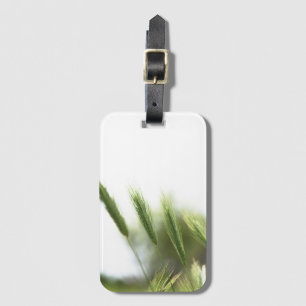 Green grass luggage tag