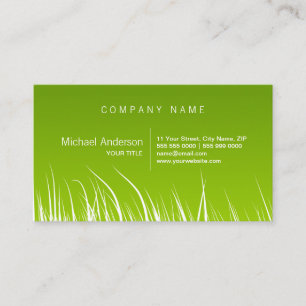 Green Grass Organic Ecology Business Card