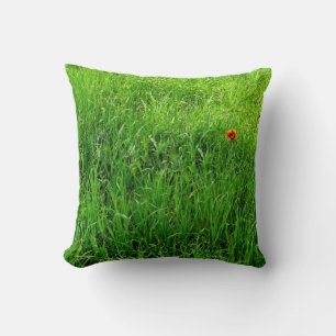 Green Grass Photograph Cushion