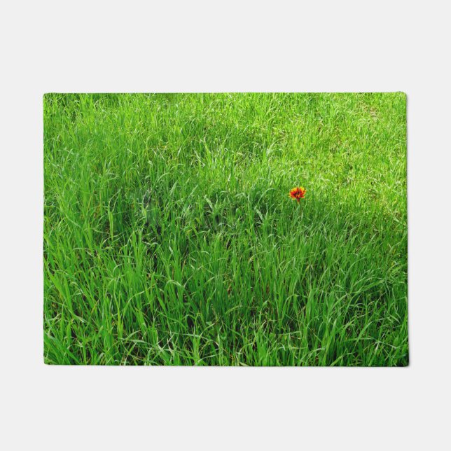 Green Grass Photograph Doormat (Front)