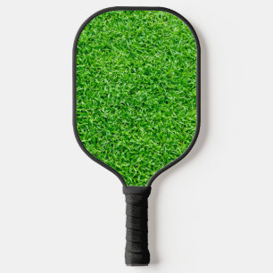 Green grass pickleball paddle