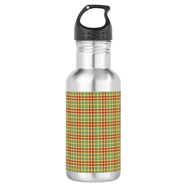 Green Grass Plaid Customisable 710 Ml Water Bottle (Front)
