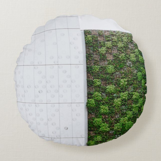 Green grass round cushion (Front)