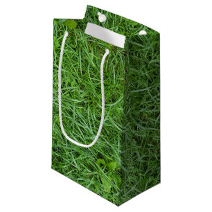 green grass small gift bag