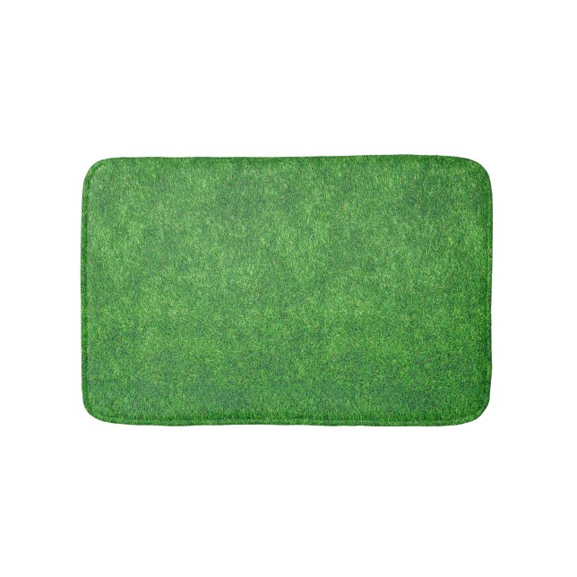 Green Grass Texture Abstract Background Bath Mat (Front)