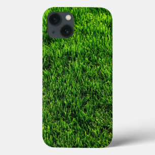 Green grass texture from a soccer field iPhone 13 case
