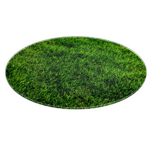 Green grass texture from a soccer field cutting board