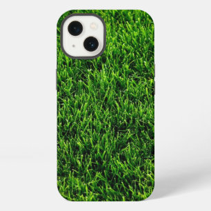 Green grass texture from a soccer field iPhone 13 case