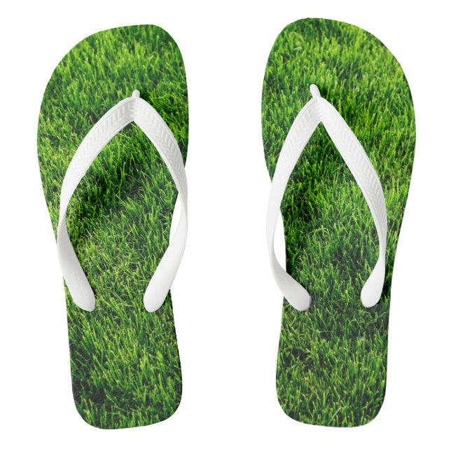 Green grass texture from a soccer field jandals (Footbed)
