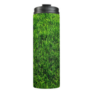 Green grass texture from a soccer field thermal tumbler